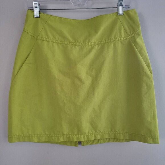 Royal Robbins atheltic skort skirt with shorts size 6 chartreuse lime green golf - Picture 1 of 11